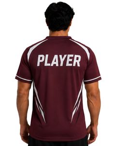 T-shirt de performance marron pour homme, maillot de sport à manches courtes, séchage rapide, respirant, pour entraînement athlétique et gym, personnalisable - Product Image 2