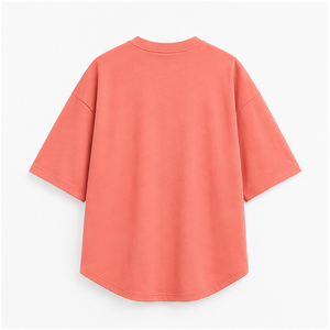 Camiseta de Manga Corta para Hombre, Cuello Redondo, Oversize, de Algodón Viscosa Coral Suave, Personalizada, MTS-OVR-0048 - Product Image 2