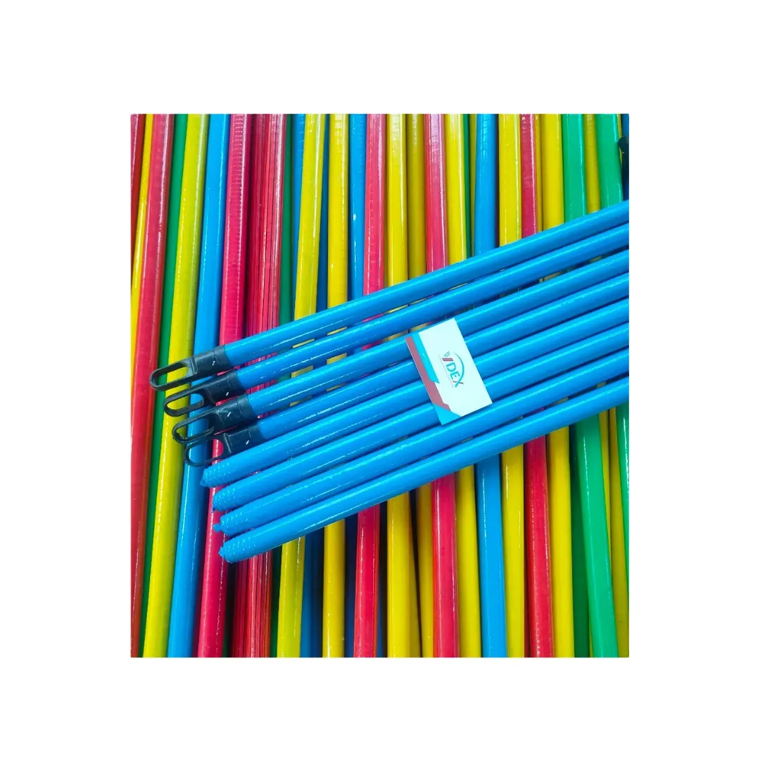 Blau PVC beschichtet extra langer Griff besen und stift Farbe mop stick edelstahlgriff Deckenbäder Bambus Vietnam lieferant