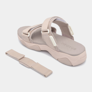 Sandalias Planas Cruzadas para Mujer con Tira Elástica y Cierre de Gancho y Bucle, Color Rosa Marrón, Suela de Goma Antideslizante - Product Image 1