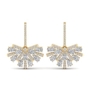 REYES Pendientes de Lujo de Plata de Ley 925 con Moissanita y Oro Amarillo de 14K/18K para Mujer, Joyería Fina - Product Image 2