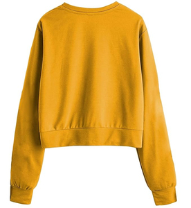 เสื้อสเวตเชิ้ตผ้าฝ้ายแท้ 100% เนื้อนุ่ม 380 กรัม ทรงโอเวอร์ไซส์ ไหล่ตก แบบครอป สำหรับผู้หญิง ไซส์พลัส คอกลม สไตล์สตรีทแฟชั่น - Product Image 6