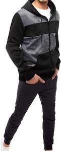 <b>Men's</b> Casual Breathable Windproof Eco-Friendly Cotton/Polyester Solid Winter Track Suits Sets 2-Piece Hooded Track <b>Jacket</b> - Product Image 3