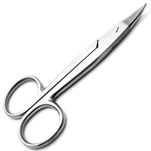 Tijeras de Corona Curva de 4.5 Pulgadas con Punta de 2 cm, Instrumentos de Periodoncia de Acero Inoxidable - Product Image 2