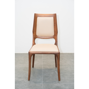Chaise de salle à manger moderne en bois de noyer avec coussin rembourré et dossier pour la maison, le restaurant, l'hôtel, meubles PISANO - Product Image 2