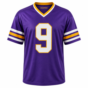 Camiseta de fútbol americano premium para hombre, transpirable, de secado rápido, talla grande, ropa deportiva, camiseta de jugador con sublimación personalizada bordada - Product Image 1