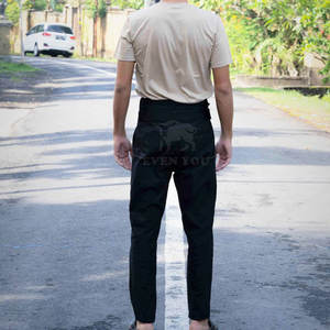 Jean élégant pour homme à double taille, en tissu respirant, coupe confortable, style urbain décontracté, vente en gros - Product Image 4