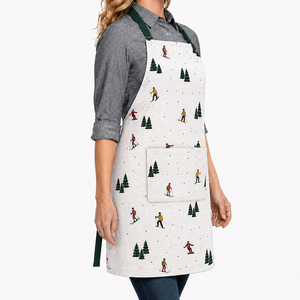 100% Cotton Bib <b>Apron</b> With Pocket New printed Design Christmas <b>Kitchen</b> <b>Apron</b> for Cooking Classic Style at Factory Price. - Product Image 4