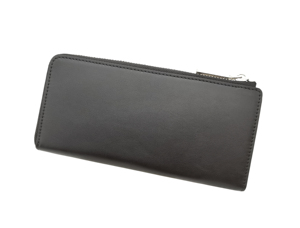Cartera Larga con Cremallera en L de Cuero Genuino de Vaca Castello, Logotipo Grabado, Bolsillo Interior con Cremallera, Compartimentos Grandes de Poliéster, Unisex - Product Image 3