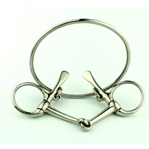 บิตม้าสแตนเลสคุณภาพสูงขายดีที่สุด บิตม้าแบบกำหนดเอง OEM ทนทาน บิตม้าแบบปากแตก ห่วงใหญ่ แบบสั่งทำ - Product Image 3