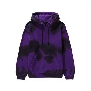 Customized Your Own Logo 100_ Cotton Tie Dye <b>Men's</b> <b>Hoodies</b> Good Quality <b>Men's</b> Tie Dye <b>Purple</b> And Black Spots Unisex <b>Hoodies</b> - Product Image 1