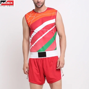 Cheap rate USA Wushu Sanda Set Affordable Boxing Uniform Martial Arts Training Suit With Custom Logo - Product Image 1
