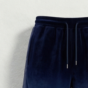 กางเกงขาสั้นลำลองแบบยูนิเซ็กซ์ ผ้ากำมะหยี่ สไตล์คนเมือง เอวยางยืด เป็นมิตรกับสิ่งแวดล้อม แห้งเร็ว ระบายอากาศได้ดี ผลิตจากโพลีเอสเตอร์/คอตตอน แฟชั่นฤดูร้อน กางเกงขาสั้น Maluza - Product Image 2