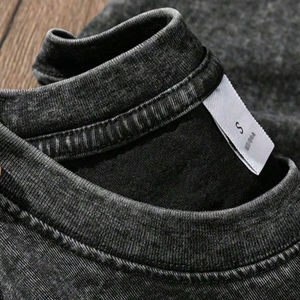 Camiseta de Hombre con Hombros Caídos, Oversize, Manga Corta, Cuello Redondo, Estampada, de Algodón Peinado Ultra Suave, Transpirable, 100% Algodón, Secado Rápido, 300g, Casual - Product Image 6