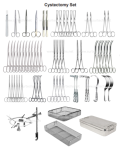 Ensemble de cystectomie en acier inoxydable, instruments chirurgicaux d'urologie, qualité hospitalière, certifié CE, kit de salle d'opération - Product Image 1