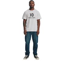 T-shirt en coton jersey pour homme, col rond, manches courtes, coupe oversize, couleurs et tailles personnalisées, logo imprimé par transfert thermique sur le devant, anti-boulochage