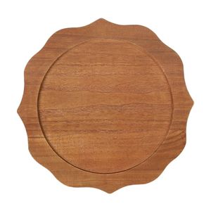Eco-Friendly Acacia Wood Charger Plate Rustic Round Wooden Dinner Plate <b>Set</b> Wholesale Decorative Underplates for Wedding Decor - Product Image 6