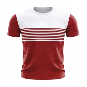 Men's Casual Summer Short Sleeve Knitted 100% Cotton Oversized T-Shirt 300g Silk Screen Printed Front Custom <b>Logo</b> Blank Design - Product Image 3