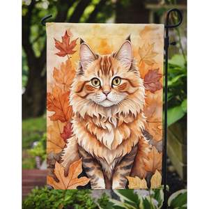Skookum ธงประดับสวนลายใบไม้รูปแมวหลากสีสำหรับประดับตกแต่งลานดอกไม้สำหรับชานบ้าน - Product Image 3