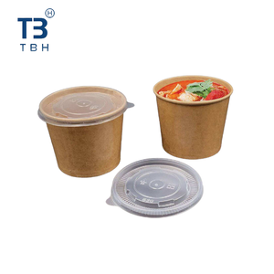 Bol à salade en papier kraft brun de bonne qualité avec couvercle, 850cc, conteneur alimentaire pour stand de restauration rapide, événement, fête, boutique - Vendeur malaisien - Product Image 1