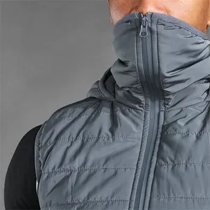 เสื้อกั๊กพัฟเฟอร์ผู้ชายแบบไม่มีแขน น้ำหนักเบา ระบายอากาศได้ดี สวมใส่สบาย รับสกรีนโลโก้ ขายดีจากโรงงานโดยตรง สำหรับฤดูหนาว - Product Image 6