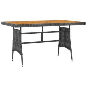 Juego de comedor de patio de ratán polivinílico de 5 piezas en gris para comedor de jardín - Product Image 6