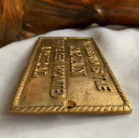 Plaque Nautique Vintage en Laiton pour Bateau, « Mon mari est capitaine », Plaque de Porte de Salle de Bain, Logo Personnalisé, Épaisseur 4mm, pour Hôtel et Complexe Hôtelier