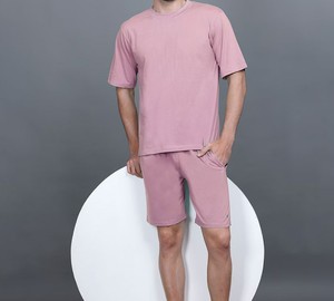 Camiseta Casual de Verano de Estilo Simple, Manga Corta, Cuello Redondo, Lisa, 100% Algodón, Corte Regular, Transpirable, Antiarrugas, 220g, Tejido Frontal - Product Image 3