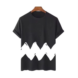 T-shirt pour homme de haute qualité, imprimé personnalisé, multicolores, pour l'été, décontracté, col rond, 180 grammes, 100% coton, écologique - Product Image 2