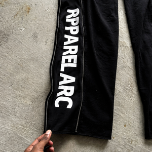 Custom Black Jogger Pants with <b>Zip</b> <b>Side</b>, Logo Branding, Streetwear for Men | Wholesale Bulk Supply Men's Pants & <b>Trousers</b> - Product Image 2