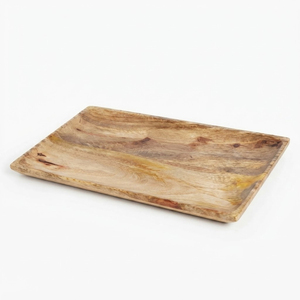 Plateau rond en bois avec poignées intégrées, écologique, pour hôtel, restaurant, café et table à manger. - Product Image 4