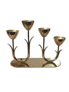 Candelabro de Latón Natural, Elegante y Duradero, Hecho a Mano, para el Hogar, Múltiples Ocasiones, Decoración para Bodas, Pascua, Navidad - Product Image 5