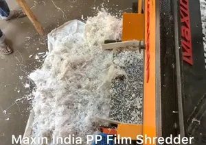 Dernier modèle de broyeur de film LDPE à double arbre semi-automatique, capacité 5000 kg/h, machines de broyage de plastique - Product Image 5