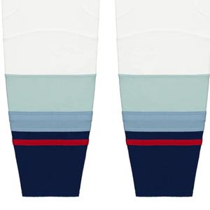 Chaussettes de hockey sur glace personnalisées de haute qualité en gros pour hommes 100% polyester-tissu en maille Chaussettes de hockey sur glace sur mesure - Product Image 2