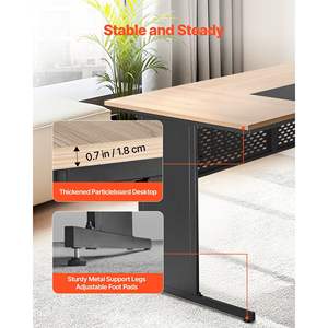 Bureau de direction moderne en forme de L réversible, robuste, grand bureau de bureau en bois, tiroirs, armoire de rangement, capacité de charge de 350 lb - Product Image 6