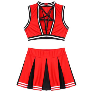 Uniforme de porristas con estampado a la venta en línea, disfraz hecho a medida sin mangas, uniforme de porristas transpirable. - Product Image 6