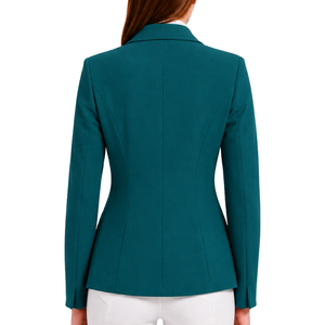 Teal Equestrian <b>Jacket</b> for <b>Women</b> Tailored Riding Blazer Professional Horse Riding Competition Coat Custom OEM Wholesale Fashion - Product Image 2