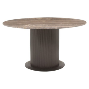 Mesa de Comedor Moderna Rectangular con Tapa de Madera Maciza Hecha a Mano y Base de Metal, Diseño Minimalista, Mueble Estable para el Hogar, 6 Plazas - Product Image 1