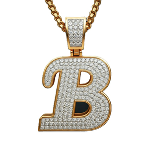 Poussière d'étoile en argent Sterling 925 Style religieux croix pendentif Moissanite diamant plaqué or Hip Hop pendentifs à la mode breloques - Product Image 1