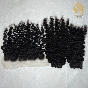 Extensions de cheveux naturels CDYHAIRVN, vague naturelle, cheveux Remy, bouclés birmans, fermeture vietnamienne et frontal, double trame, cuticules alignées - Product Image 4
