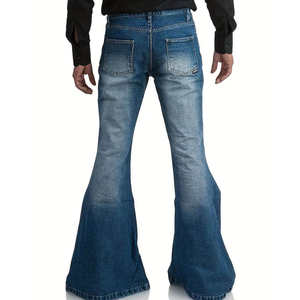Pantalones Vaqueros de Moda Urbana Personalizados, Jeans Ajustados con Corte de Campana, Diseño Personalizado, Jeans para Hombre, Corte Ajustado, Lavado Ácido 2026 - Product Image 5