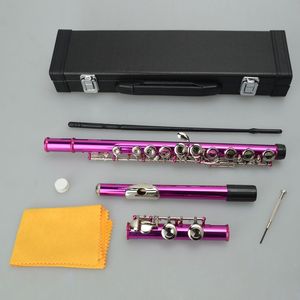 Flauta de Concierto Cupronickel C 16 con Acabado Rojo Rosa, Diseño de Orificios Cerrados para Flautistas y Piccolistas - Product Image 2