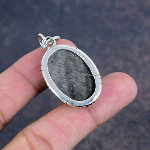 Elegante colgante hecho a mano de Plata de Ley 925, Natural piedra preciosa, regalo de joyería para esposa, colgantes y dijes finos - Product Image 6