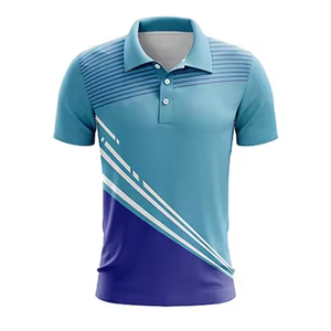 Chemise polo sublimée de style nouveau, matière douce, séchage rapide, respirante, chemise polo sublimée pour homme, tricotée 100% polyester - Product Image 4