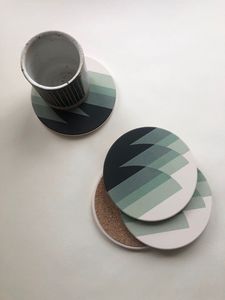 Customizable Printed Coffee Drink Cork Coasters MDF Sublimation Blanks 4-Packs Tourist Souvenirs <b>Mats</b> & Pads - Product Image 3