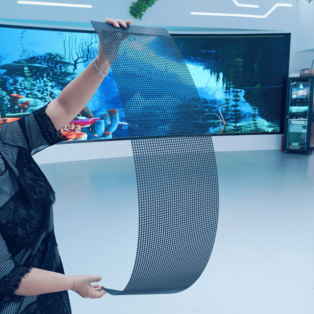 P6.25 Flexible LED Advertising Screen Holographic Transparent Film for Elevator for Shopping  Led Display