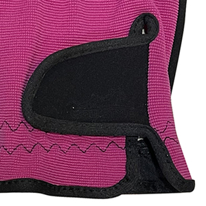 Guantes de equitación de gamuza rosa y negro de dedo completo, marca privada, guantes de equitación de alto rendimiento con agarre suave para mujer - Product Image 4
