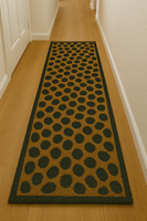 Tapis en laine tufté à la main noir et marron personnalisé, motif symétrique doux, tapis design moderne, tapis de sol durable, couleur unie