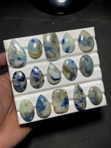 พลอยอัฟกานิเต้ธรรมชาติทรงหลังเบี้ย, พลอยอัฟกานิเต้สีน้ำเงินแท้, พลอยอัฟกานิเต้ขัดเงาสำหรับทำเครื่องประดับ, พลอยขายส่ง - Product Image 4