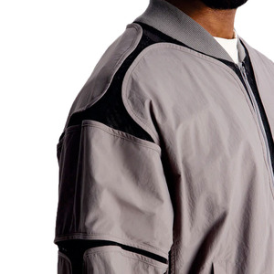 Nylon Bomber <b>Jacket</b> <b>Lightweight</b> Training Outerwear Zip Up Casual Sports <b>jacket</b> for men Wholesale Custom windbreaker short set - Product Image 4